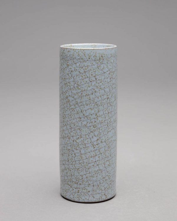 Landbeck Keramik kleine Vase Hellblau Krakelee