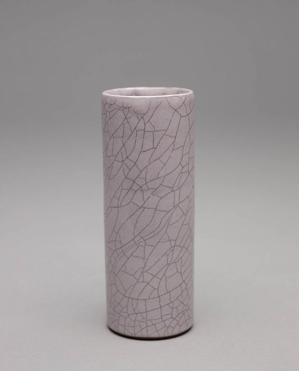 Landbeck Keramik kleine Vase Hellrosa Krakelee
