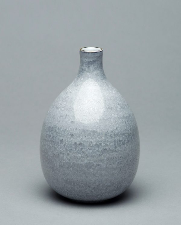 Landbeck Keramik Vase klein Grau Lüster